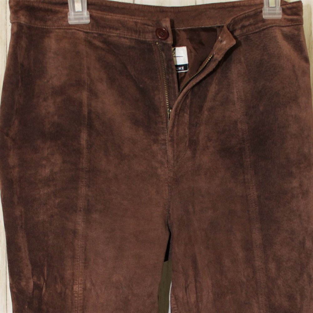 Vtg The Look Brown Suede Pants